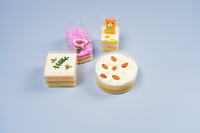Vente en gros personnalisée Boîtes cadeaux de mariage rigides transparentes Emballage transparent Boîte de mousse à dessert Boîte à gâteau carrée transparente PS