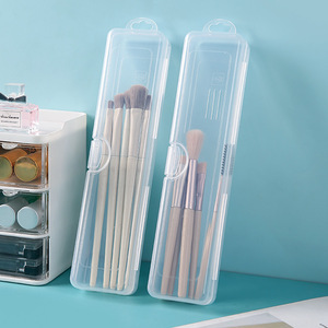 Transparent Cosmetic <b>Storage</b> <b>Box</b> With Drawers For <b>Makeup</b> Brush Lipstick Organizer Desktop Travel Portable Plastic Case - Product Image 1