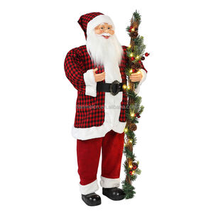 30 ~ 110 cm natale in piedi Babbo Natale ornamento di illuminazione decorazione Festival festa statuetta collezione tradizionale natale - Product Image 2