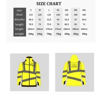 Veste réfléchissante maritime épaissie pour hommes avec capuche: le manteau de sécurité parfait pour la construction en hiver