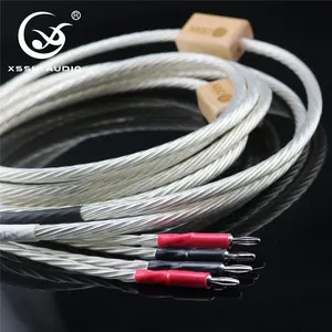 HI-End Kabel Garis YIVO XSSH Audio GUANGZHOU Grosir DIY Kemurnian Tinggi Tembaga Disepuh Perak 16AWGx8 Inti Hifi Speaker Kabel Kawat