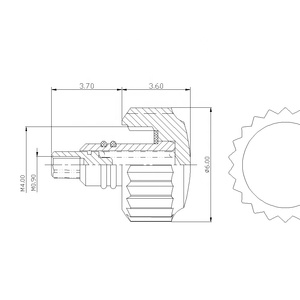 Couronne de montre en acier inoxydable 316L de 6,0 mm, mouvement 20 ATM SKX007 avec vis NH35 NH36, pièces de montre - Product Image 2