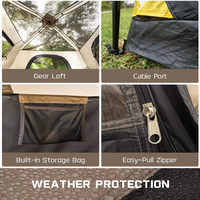 Tente de cabine instantanée OEM/ODM pour le camping en plein air 4/6/8/10 personnes configuration 60 secondes sac de transport portable étanche au vent pour la famille