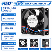 Ventilateur de refroidissement DC sans balais d'origine allemande 3214JH4 24VDC 92*92*38mm 50W, refroidissement stable, design compact, pour serveurs et télécommunications