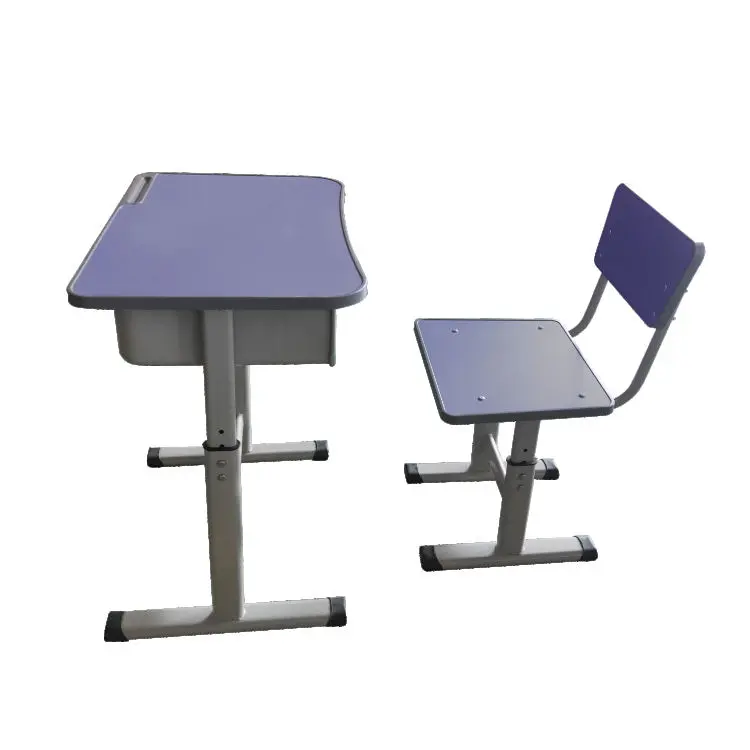 KY-02 Fornecimento de fábrica Mesas e cadeiras escolares de material metálico de madeira e plástico fáceis de montar e manter para venda mesa de estudante e