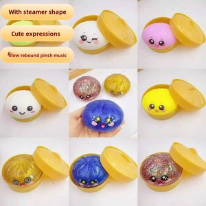 Jouet Squishy Pâton Scintillant Aléatoire avec Simulation de Vapeur, Jouet Anti-Stress Baozi, Plus de Surprises - Product Image 3