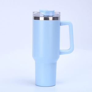 40oz <b>Travel</b> Car H1.0 Handle <b>Mug</b> Vacuum Tumbler <b>Lid</b> Straw Non-Slip Base OEM ODM Custom Design - Product Image 1
