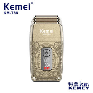 Afeitadora Eléctrica Kemei Km-T88 Dorada, Triple Cuchilla, Recargable, Resistente al Agua IpX7, Para Hombre - Product Image 4