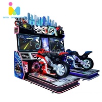 Simulateur de course de moto professionnel pour 2 joueurs, machine de jeu d'arcade à monnayeur pour centres de divertissement et parcs d'attractions
