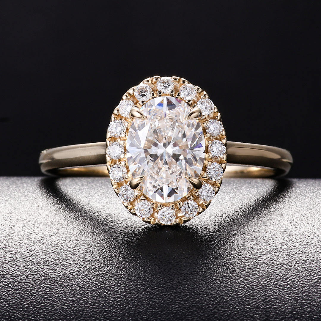 แหวนเงินแท้ 925 ชุบทอง ประดับเพชรแล็บ