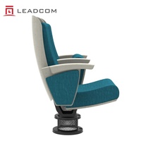 Chaise de salle de conférence et d'auditorium Leadcom LS-22603 à piétement unique, idéale pour les projets de salles de concert et de théâtres européens