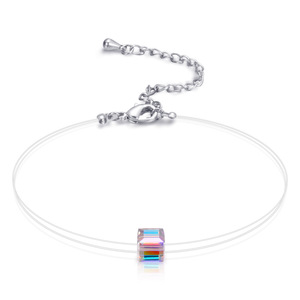 Bracelet en cristal Cube géométrique couleur AB cristal blanc unisexe à porter au quotidien - Product Image 5