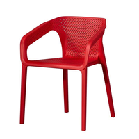 Chaise de salle à manger en plastique PP de conception moderne, mobilier d'extérieur, chaise de restaurant portable empilable, chaise de patio pour jardin, café