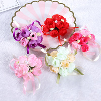 PF-112 Vintage De Mariage Poignet fleur pour Demoiselle D'honneur Nuptiale De Douche De Mariage Fleur Corsage Ruban De Bal
