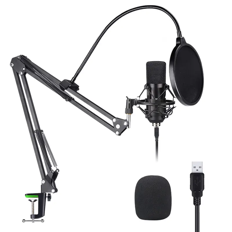 192KHz / 24Bit sampling rate USB microphone set youtube podcast recording computer microphone BM-800