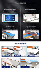 Sabuk konveyor kontrol cerdas detektor logam Kombo industri makanan komersial - Product Image 6