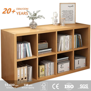 Bibliothèque en bois à huit compartiments multicouches, étagère de rangement sur pied pour étudiants, salon, <span class=keywords><strong>chambre</strong></span> à coucher, usage domestique - Product Image 2