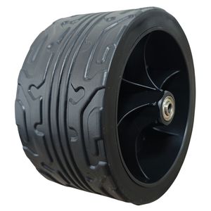 Roue en PVC en plastique solide de 7x4 pouces, pneu et roues de chariot de chariot pliant de plage - Product Image 1
