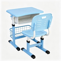 Ensemble de bureau et chaise pour enfants, étudiants, école primaire, chaise et table en plastique pour la formation en classe, mobilier scolaire
