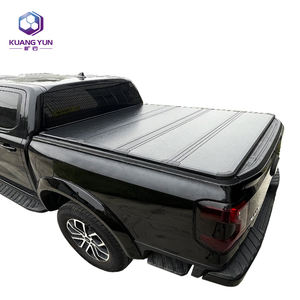 Cubierta de Caja de Camioneta Rígida, Impermeable y Antirrobo, de Aleación de Zinc y Aluminio, Plegable en Cuatro Partes, Color Negro, Instalación sin Perforación para <span class=keywords><strong>Chevrolet</strong></span> - Product Image 1