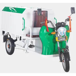 2023 New Auto Rickshaw Motorcycle Tricycle Garbage Trash Cleaning Transportation 3 Wheel Cargo Electric Dump Garbage For Sale