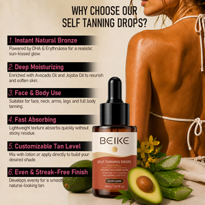 Sérum Bronzant Ultra Foncé au Coco BEIKE avec Logo Personnalisé pour le Visage et le Corps – Protection Solaire Extérieure - Product Image 3