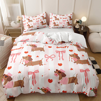 Ensemble de housse de couette dessin animé 3D coloré ensemble de literie pour enfants/adultes léger et sans plis
