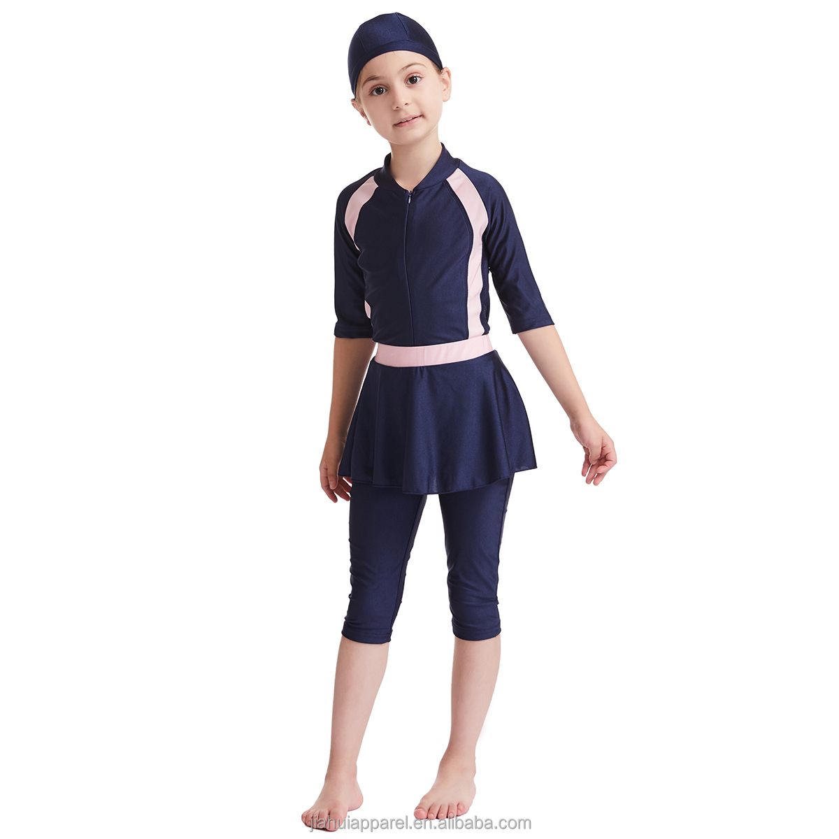 Maillot De Bain Modeste 2 Pièces Pour Fille - Manches Longues/courtes, Pantalon, Tenue Plage Islamique, Surf, Protection UV