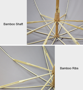 Wholesales 23 Inches 8k Environmental Full Bamboo Frame Single Layer Straight Handle Straight <b>Umbrella</b> with Logo Printing - Product Image 3