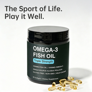 Olio di Pesce Omega <span class=keywords><strong>3</strong></span> Personalizzabile per Nutrizione Sportiva 1000mg 1250mg, Concentrato Naturale di EPA DHA da Pollock Selvaggio dell'Alaska in Capsule Softgel - Product Image 3