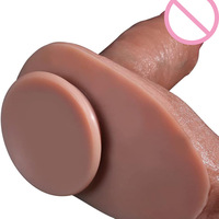 Dildos et Gaines Péniles Réalistes en Silicone Moulé Réutilisables pour Prothèses, Extenseurs Pénien, Jouet Adulte Deux-en-un, Doux, Écologique, Achat en Gros