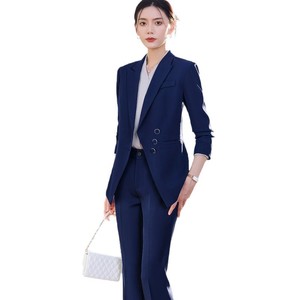 Women's Professional Suit Set Midi Skirt Full Sleeve Elegant Anti-Wrinkle Summer Work Uniform - Product Image 5