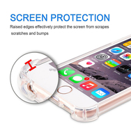 Vente en gros 1.0mm cadre en TPU et étui pare-chocs arrière en PC étui de téléphone portable transparent à absorption des chocs pour iPhone 7 8 14 15 Plus