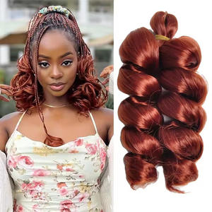 150g Cheveux synthétiques à double trame, bouclés lâches, pour tresses au crochet, style africain et français, grande boucle, pour extensions capillaires - Product Image 2
