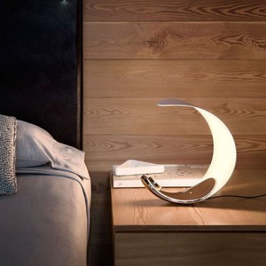 Lámpara de Mesa Luna LED con Control Táctil, para Dormitorio o Sala de Estar, Cuidado de la Vista, Diseño Creativo en Forma de C - Product Image 2