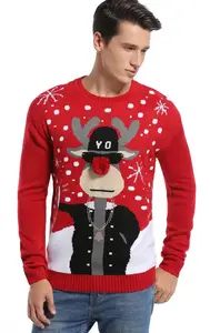 High Quality Long Sleeve Knitted Medal Custom Suppliers Wool Men Ugly Christmas Sweater