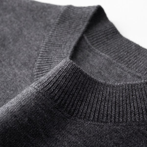 Maglione da <span class=keywords><strong>Uomo</strong></span> di Alta Qualità 100% Lana a Maniche Corte, T-shirt in Lana a Collo Tondo, Top in Lana Merino Super Fine - Product Image 2