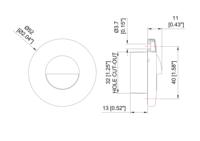 Lumière de courtoisie LED ronde de 2 pouces avec finition en acier inoxydable Lampe d'intérieur pour camping-car, caravane, bateau, certifiée CE/RoHS/REACH