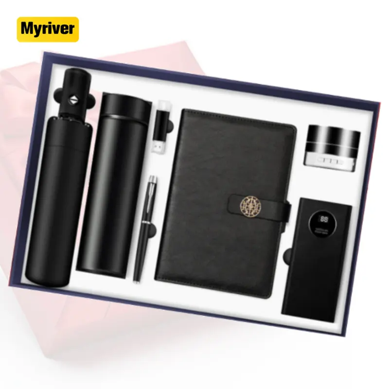 Myriver Black 6 in 1 Office gadgets ผลิตภัณฑ์ของขวัญทางการตลาดสำหรับโปรโมชั่น