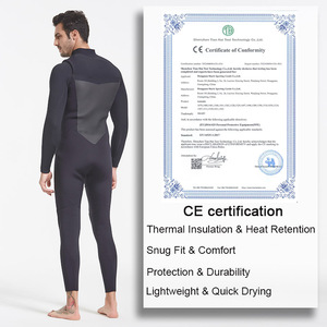 Traje de <span class=keywords><strong>Neopreno</strong></span> Elástico para Hombre, para Surf y Buceo, de <span class=keywords><strong>4</strong></span>/3mm o <span class=keywords><strong>3</strong></span>/2mm, de una Pieza, con Cierre en el Pecho, Térmico - Product Image 2