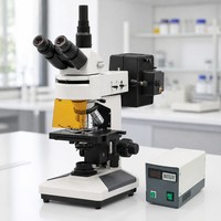 Trinocular Fluorescence Microscope 4K Camera Auto Focus 400x Laboratory