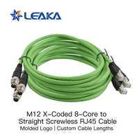 Câble Ethernet industriel Cat6a 10 Gbit/s M12 X codé 8 cœurs vers RJ45, étanche IP67 pour systèmes d'automatisation haute vitesse