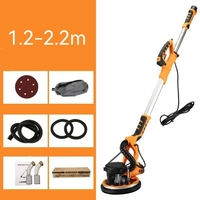 Ponceuse murale industrielle auto-aspirante 225 mm à double lampe pour le ponçage de plâtre et le limage de la mastic – Machine à poncer les murs DIY