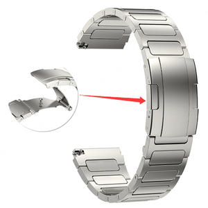 HUANLONG lujo alta calidad Metal plegable tortuga hebilla titanio cinturón reloj Correa 22mm - Product Image 2