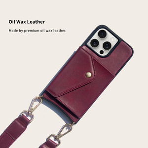 Lanière de téléphone de <span class=keywords><strong>luxe</strong></span> nouveau 2025 étui de téléphone à bandoulière en cuir Mobile portefeuille <span class=keywords><strong>porte</strong></span>-carte pour iPhone 14 Pro Max étui portefeuille à bandoulière - Product Image 5