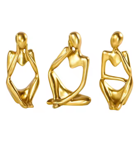 Resina decoración del hogar abstracto Art Deco esculturas oro <span class=keywords><strong>pensador</strong></span> estatua estatuilla ornamento para escritorio Oficina decoración del hogar - Product Image 5