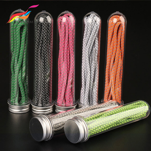 Lacets de chaussures personnalisés réfléchissants en polyester de 4,5 mm, 120 cm, avec emballage en tube à essai en plastique - Product Image 4
