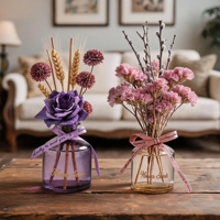 Ensemble diffuseur de parfum de luxe pour mariage, roses préservées, décoration moderne pour la maison, écologique, sans alcool, parfum longue durée, vente en gros