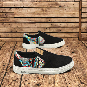 Chaussures décontractées en toile pour hommes OEM, doublure en maille souple, semelle extérieure en PVC, motif imprimé, chaussures de marche et de course tendance printemps-été - Product Image 2