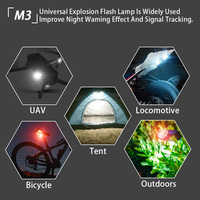 Luz estroboscópica con Control remoto para Dron, luz Led táctil de 7 colores, Mini señal, Flash, para harley-david-son, Honda y Kawasaki